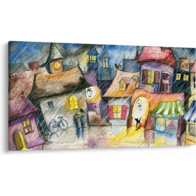Obraz - Deštivý večer, jednodílný 120x70 cm