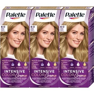 Palette Barva na vlasy N7 (8-0) Světle Plavá x3