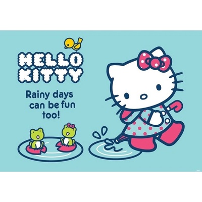 Preinterier FT2088 Fototapeta na stenu Hello Kitty daždivá vlies 208cm x 146cm