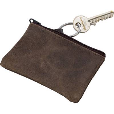 Kľúčenka Kožená na zips, hnedá, P814.904
