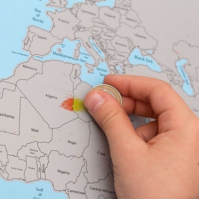 Stírací mapa světa Lite