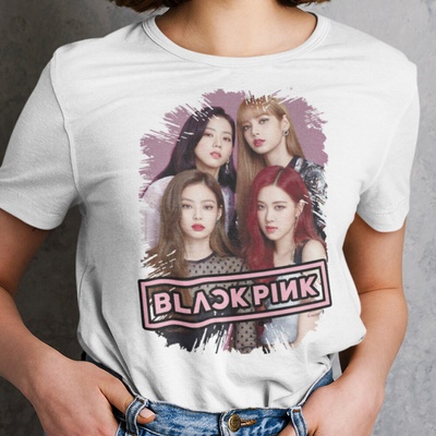 Tričko s potlačou BLACKPINK Dámsky Biela