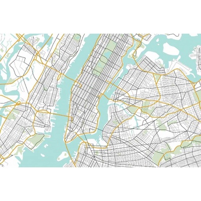 Dimex MS-5-1526 Vliesová fototapeta Mapa New Yorku rozměry 375 x 250 cm