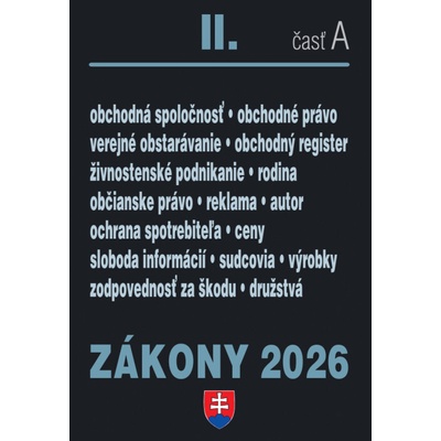 Zákony II. A / 2026 - Obchodné a občianske právo