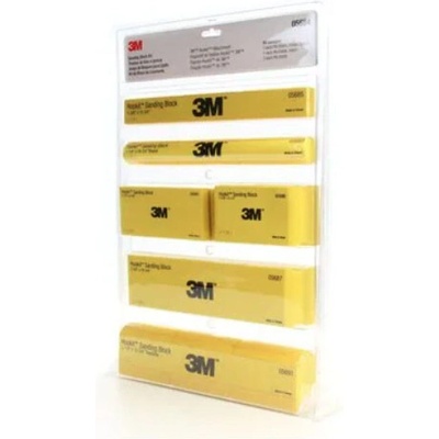 3M 05684A sada ručních hoblíků, suchý zip, žlutá