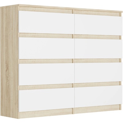Framire Studentská komoda se zásuvkami Sonoma Mix 120 x 40 cm Modern R120S8