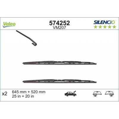 Valeo Silencio Conventional set 645+520 mm VA 574252
