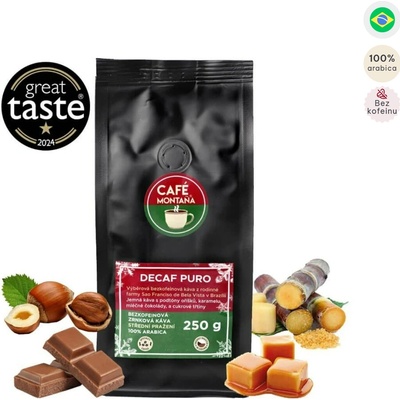 Café Montaña káva bez kofeinu Decaf Puro mletá Espresso 1 kg