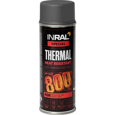 TEGRA INRAL žiaruvzdorná farba v spreji 400 ml – sivá antracit (RAL 7016)