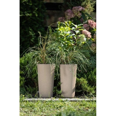 LAMELA Květináč LILIA ECO COFFE JUMPER proužek 25.5 x 46.6cm latte