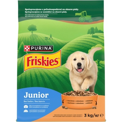 Friskies Junior s kuraťom a zeleninou s mliekom 3 kg