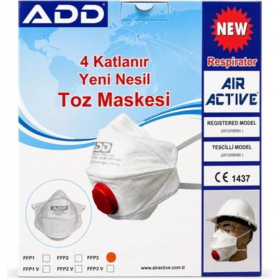 ADD Respirátor Air Active FFP3 bez ventilku 30 ks