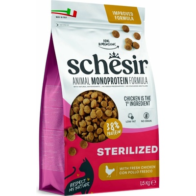 Schesir Cat Sterilized Animal Monoprotein Formula kuracie mäso 1,5 kg