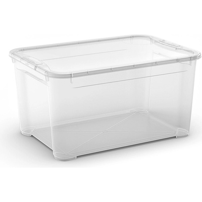 Keter Plastový úložný box s vekom T box L, transparentný, 47 l