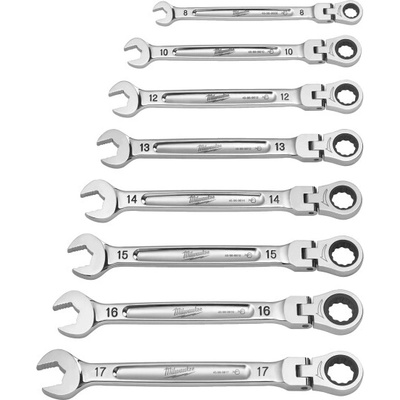Milwaukee Maxbite Očkoploché ráčnové klíče s kloubem sada 87ks 4932478557