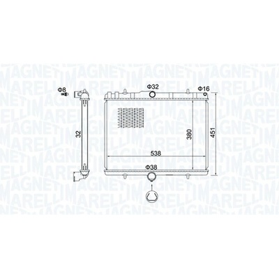 MAGNETI MARELLI Chladič, chlazení motoru 350213151800