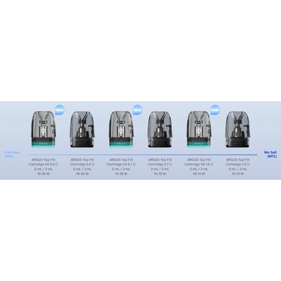 VooPoo Argus Pod V2 cartridge vrchné plnenie 2 ml - 0.4/0.7/1.0 ohm