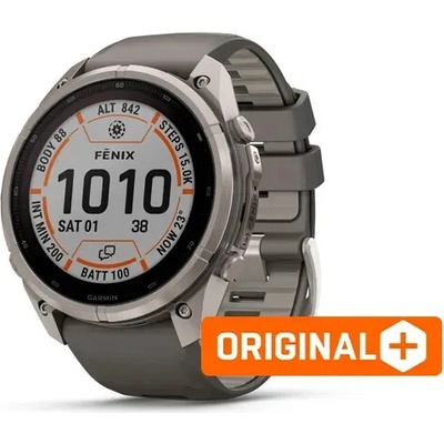 Garmin fenix 9 Pro - inReach, 51mm, Sapphire Solar, Titanium, Pebble Gray/Silver Gray band 010-04339-01