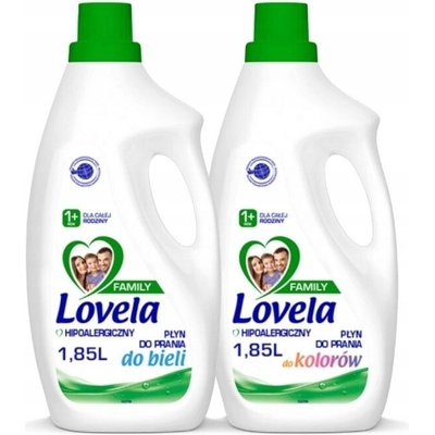 Lovela Family tekutý prací prostředek na barevné a bílé prádlo 2 x 1,85 l 56 PD