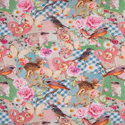 Úplet patchwork se zvířátky, š.155