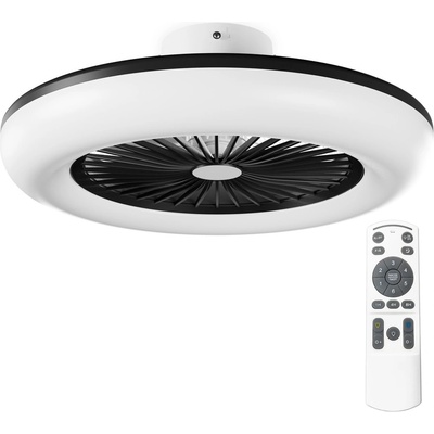 Noaton 11055B Callisto, černá, stropní ventilátor se světlem