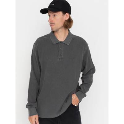 Carhartt WIP Waffle Rugby Black Garment Dyed