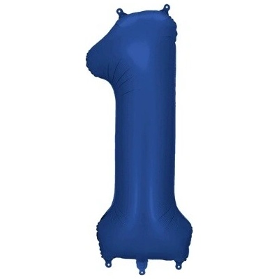 Party Deco Foliová číslice Saténová tmavě modrá, Navy 1 86 cm