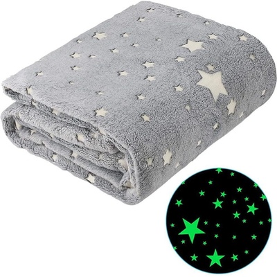Verk Svíticí deka Soft Dreams Stars šedá 150x200