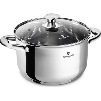BLAUMANN - Hrnec nerezový 20cm a skleněná poklice 3,8L
