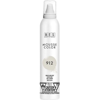 Bes barevné pěnové tužidlo 912 šedostříbrná 200 ml