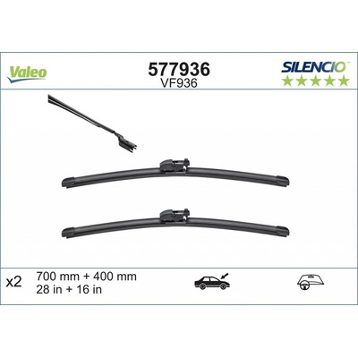 Valeo Silencio Flat Blade set 700+400 mm VA 577936