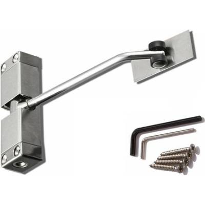 Dveřní pružinový zavírač H - 98 mm, L = 165 mm, kryt z nerezové oceli, max. hmotnost dveří 40 kg