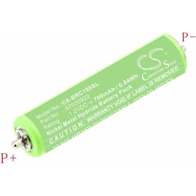 Baterie pro Braun 1000, 180, 2000, 3000, 4735, 5411, Cruzer1, Cruzer Z20, 700mAh, Ni-MH, 1.2V, 67030922, HQ – Hledejceny.cz