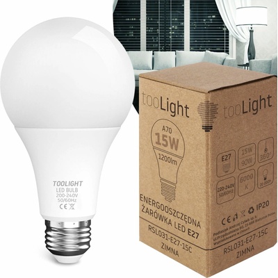 Toolight Rea, Teplá LED žiarovka RSL031 E27 15W Cold, OSW-20016