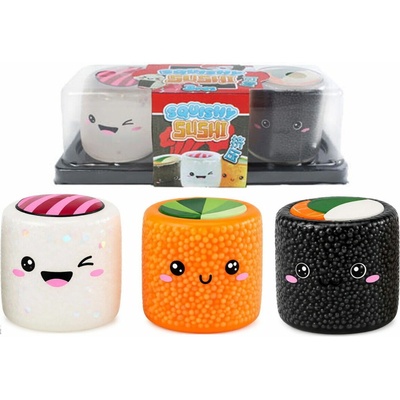 Mikro SQUISHY SUSHI veselí kamarádi set 3ks mačkací antistresové Kawaii figurky – Hledejceny.cz