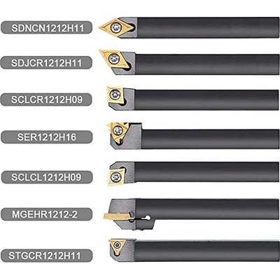 Hobbyvěci 1ks Soustružnický Nůž délka 100mm, hrana 12mm + Insert, Výběr Variant Varianta: STGCR1212H11