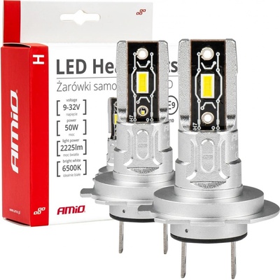 Žárovky H7 12V 9-18V LED 6500°K/3600LM (sada 2ks) AMiO – Hledejceny.cz