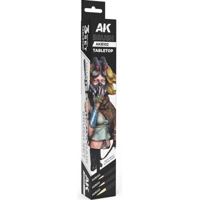 AK Interactive AK Tabletop – sada 3 štetcov