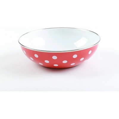 BELIS Smaltovaná miska 26 cm 2.5 l velká červená PUNTÍK 45026-034DACX5