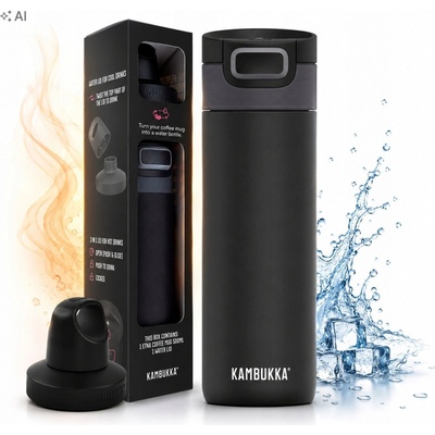 Kambukka Termohrnek Etna 500 ml Matte Black + víčko Reno