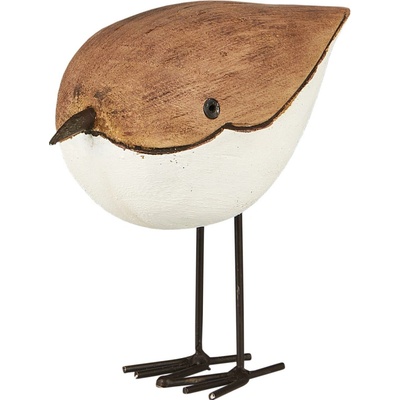IB Laursen Dřevěný dekorativní ptáček Bird chubby 6,1x14x12,5cm