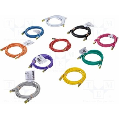 Goobay 69933 Patch S/FTP Kat: 6a RJ45 vidlice z obou stran lanko Cu