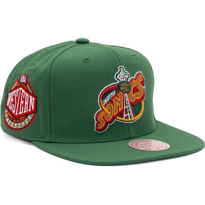 Mitchell & Ness NBA Conference Patch Snapback Hwc Seattle Supersonics Green