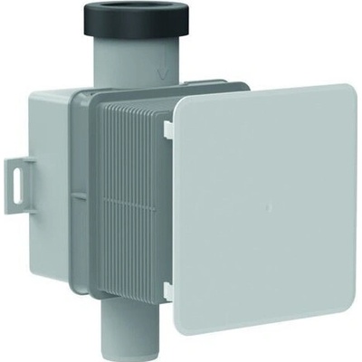 HL podomítková zápachová uzávěrka ke klimatizačním jednotkám DN32 - 100x100 mm, kryt bílý 110x110 mm HL138N