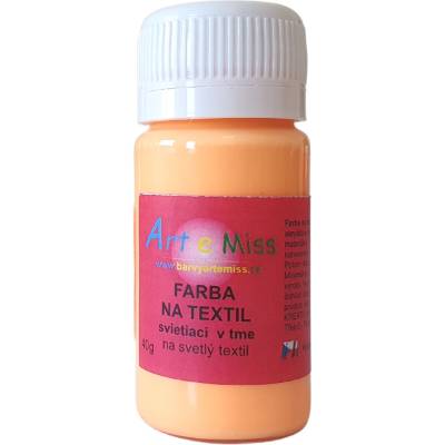 Artemiss Svietiaca farba na textil 72 neón oranžová svetla 40 g