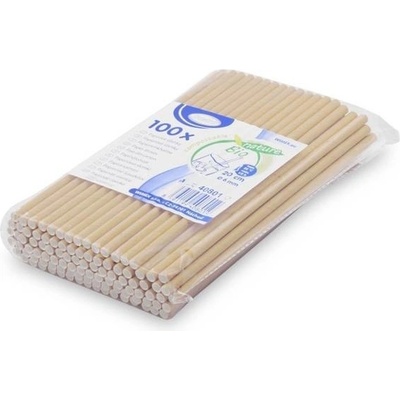 WIMEX Slámky papírové 40801 rovné, natural 20 cm, Ø 6 mm, 100 ks