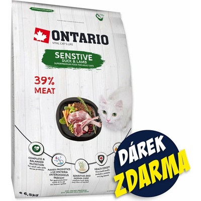 Ontario Cat Sensitive Derma 6,5 kg