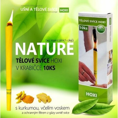 Hoxi TĚLOVÉ svíce PŘÍRODNÍ NATURE (bez esenciálních olejů) 10 ks – Hledejceny.cz