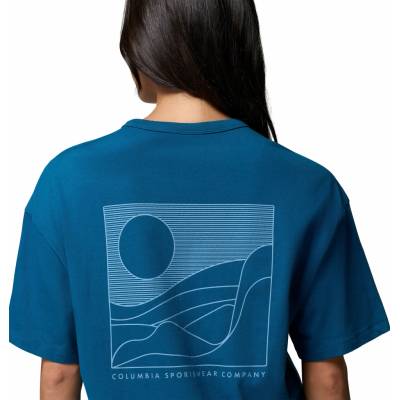 Columbia CSC Heavyweight Graphic Tee tričko s potlačou phoenix blue/linear hillscape