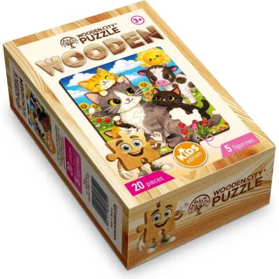 WOODEN CITY Drevené Mačacia lúka na lúke 20 dielov